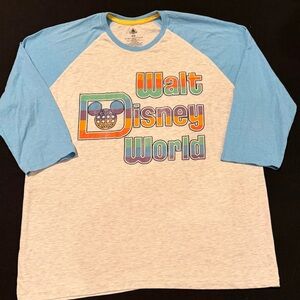 Disney Parks 3/4 Sleeve Shirt Walt Disney World Mens Size XXL